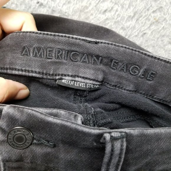 American Eagle Outfitters Jeans Womens 12 Gray Stretch Curvy High Rise Jeggings - Picture 13 of 16